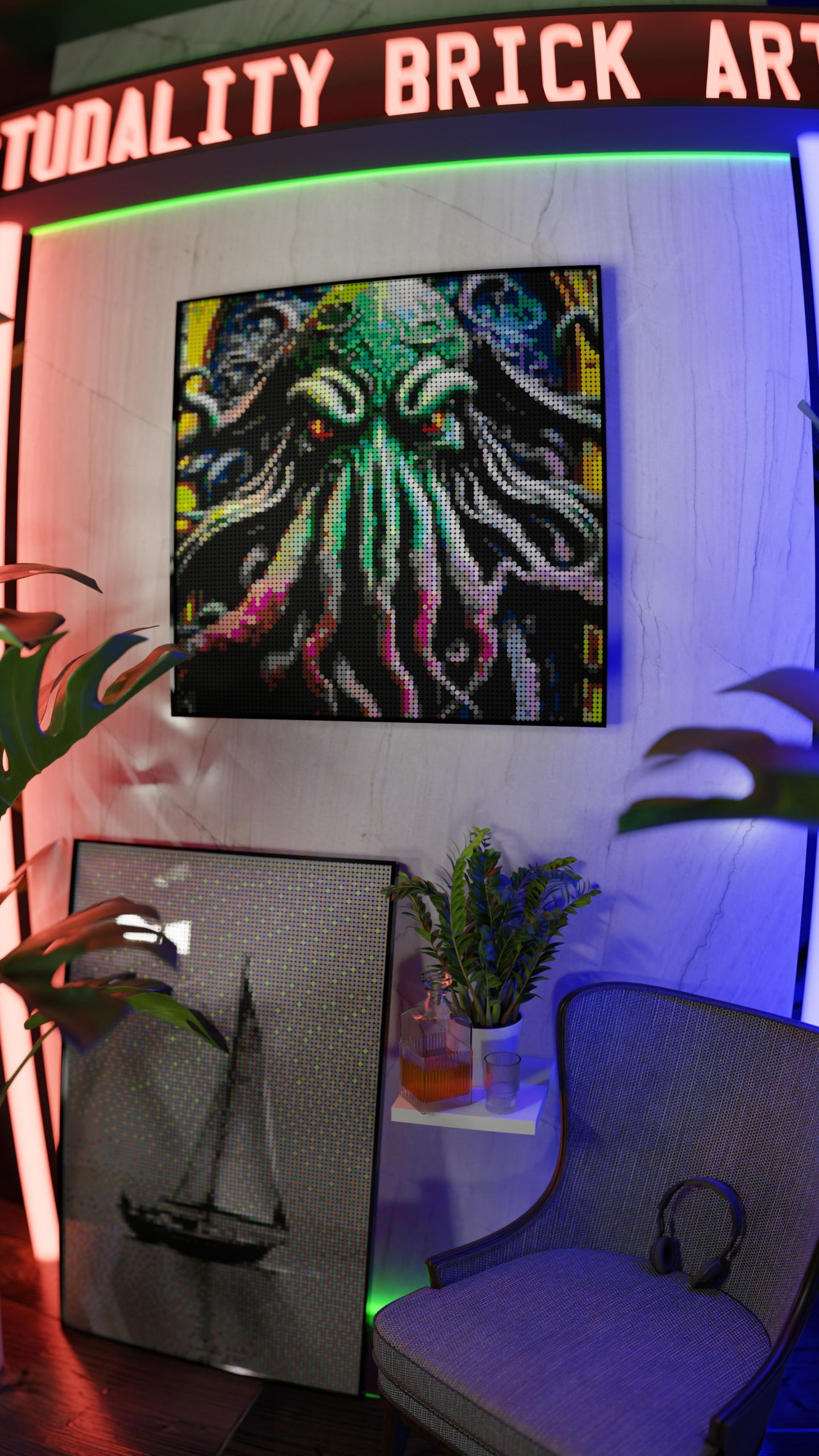 Arrival of Cthulhu LEGO® Style mosaic creative DIY building set